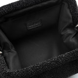 RAFFIA CLUTCH BLACK