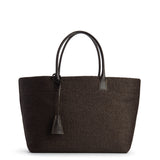 RAFFIA TOTE BAG CHOCO