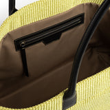 RAFFIA TOTE BAG YELLOW & BLACK