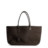 RAFFIA TOTE BAG CHOCO