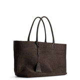 RAFFIA TOTE BAG CHOCO