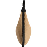 RAFFIA HOBO DROP BAG NATURAL & BLACK