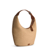 RAFFIA HOBO DROP BAG NATURAL & CARAMEL