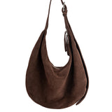 HOBO DROP BAG SUEDE CHOCO