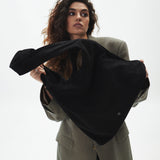 HOBO BAG SUEDE BLACK