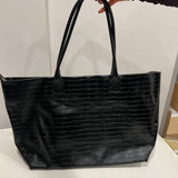 TOTE CROCO BLACK - Lot 78 (Editorial)