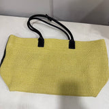 RAFFIA TOTE BAG YELLOW & BLACK - Lot 105 (Editorial)