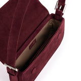 BAGUETTE BAG SUEDE BURGUNDY