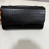 BAGUETTE FLIP CROCO  BLACK - Lot 133 (Editorial)