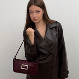 BAGUETTE MINI CROCO BORDO