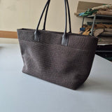 RAFFIA TOTE BAG CHOCO - Lot 107 (Sample)