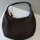 RAFFIA HOBO DROP BAG CHOCO - Lot 122 (Imperfect)