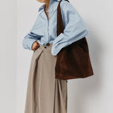 HOBO BAG SUEDE CHOCO