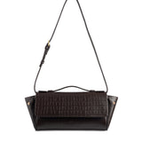 BAGUETTE FLIP CROCO BROWN