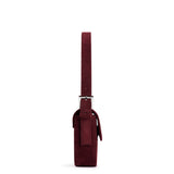 BAGUETTE BAG SUEDE BURGUNDY