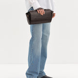 BAGUETTE FLIP CROCO BROWN