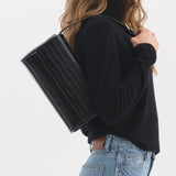 BAGUETTE FLIP CROCO BLACK