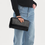 BAGUETTE FLIP CROCO BLACK