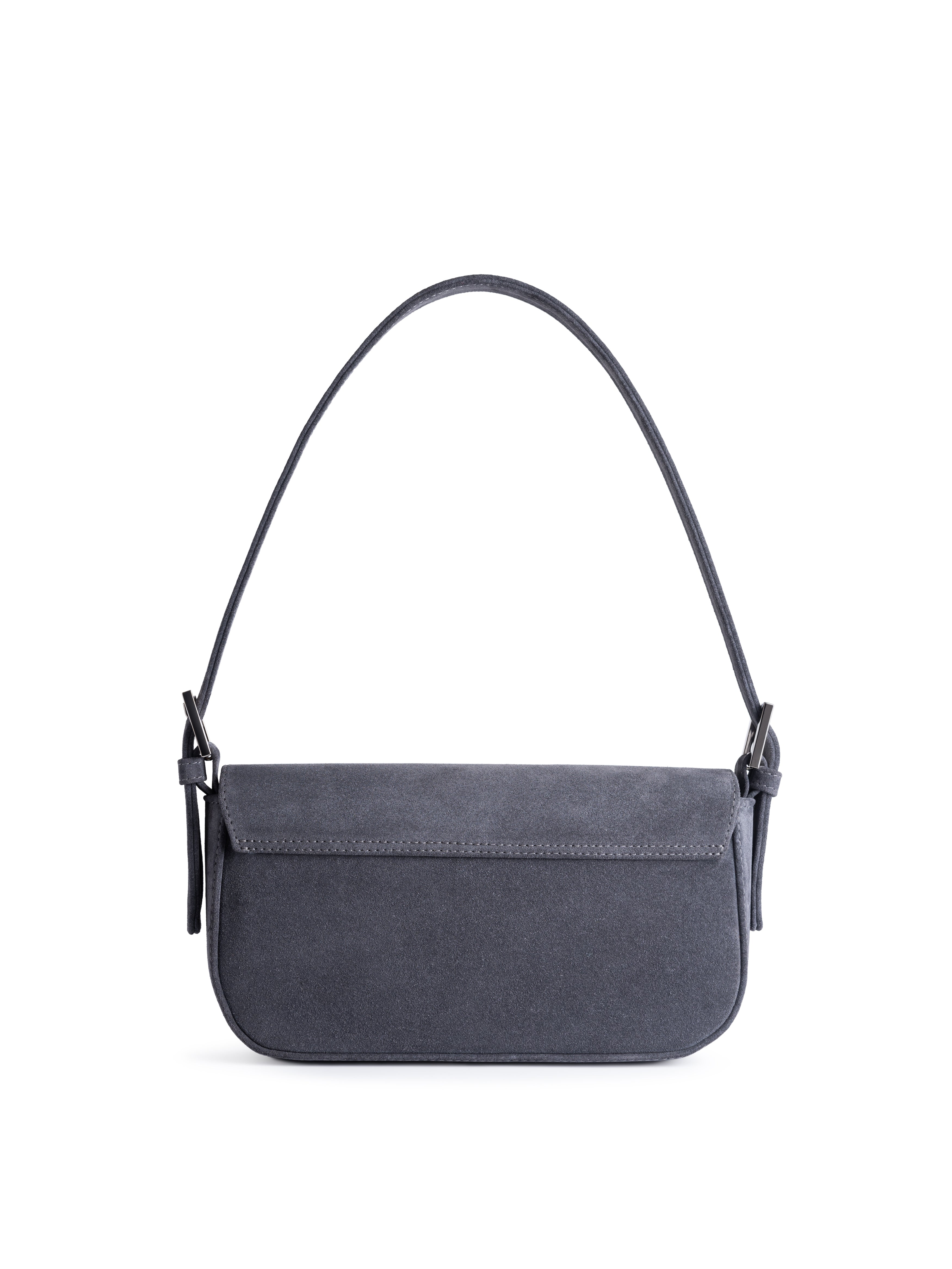 Suede best sale baguette bag