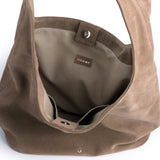 HOBO BAG SUEDE DARK BEIGE