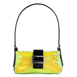 BAGUETTE MINI SEQUIN YELLOW & BLACK