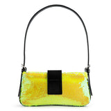 BAGUETTE MINI SEQUIN YELLOW & BLACK