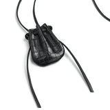 POUCH MINI BAG BLACK CROCO