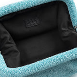 RAFFIA CLUTCH BLUE