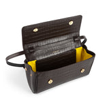 BAGUETTE FLIP CROCO BROWN