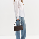 BAGUETTE FLIP CROCO BROWN