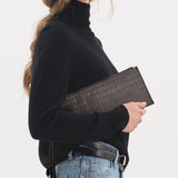 POSH SLIM CROCO BROWN