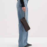 POSH SLIM CROCO BROWN