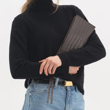 POSH SLIM CROCO BROWN