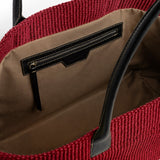 RAFFIA TOTE BAG RED
