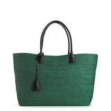 RAFFIA TOTE BAG GREEN