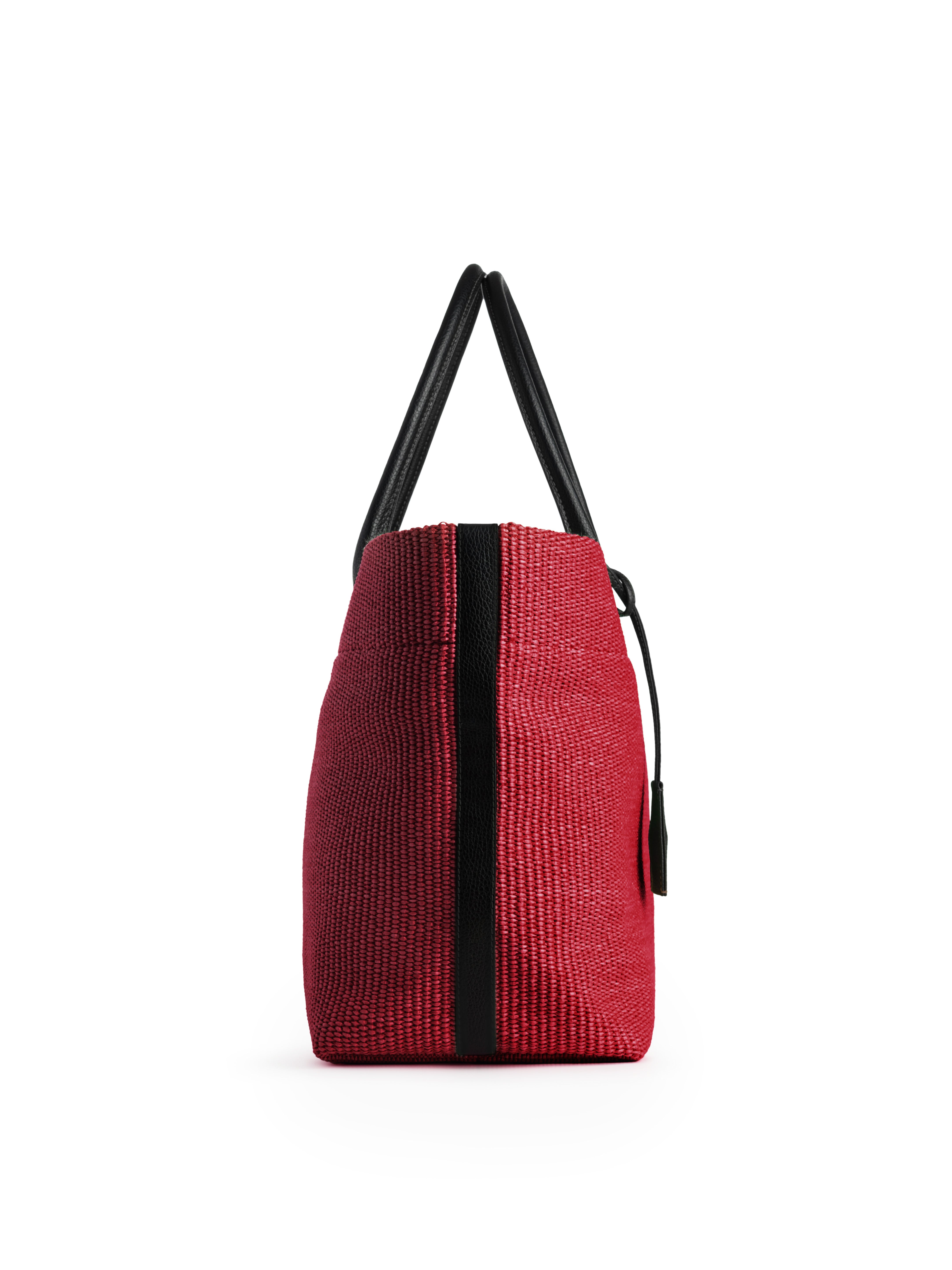 トートバッグ Raffia Tote  Red RAFFIA TOTE BAG RED – NÚKOT