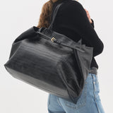TOTE CROCO BLACK