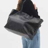 TOTE CROCO BLACK